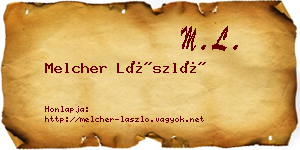 Melcher László névjegykártya