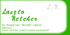 laszlo melcher business card